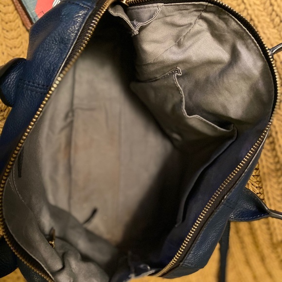 Blue Leather Fossil Bag with wallet - Picture 4 of 4